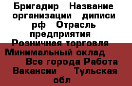 Бригадир › Название организации ­ диписи.рф › Отрасль предприятия ­ Розничная торговля › Минимальный оклад ­ 35 000 - Все города Работа » Вакансии   . Тульская обл.